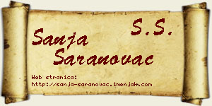 Sanja Saranovac vizit kartica